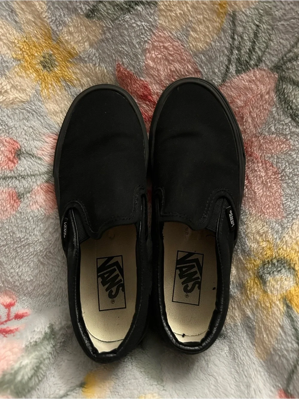 Vans Black Classic Slip-On Canvas Loafers
